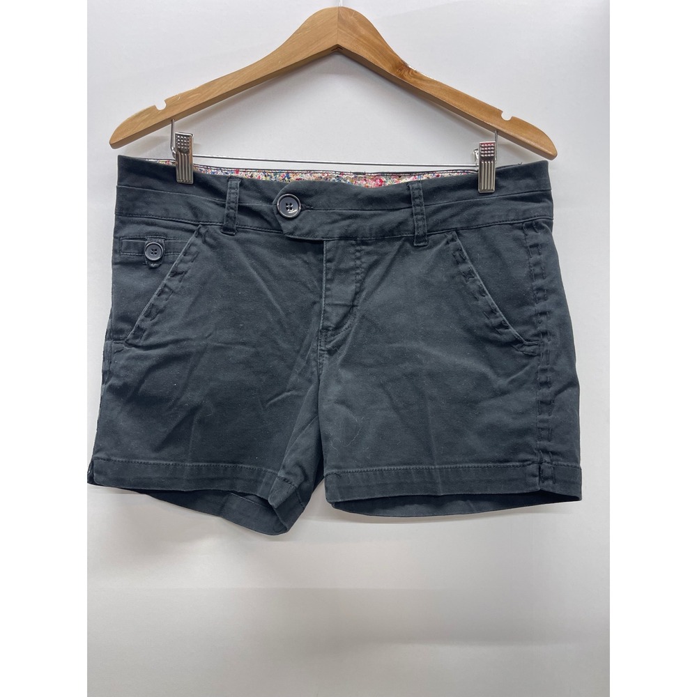 Y2K Freestyle Revolution Womens Black Chino Shorts Size 11 Stretch Cotton Casual